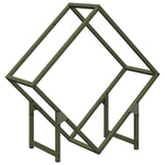 Vedstativ Olivengrønn 60X25X60 Cm Kaldvalset Stål