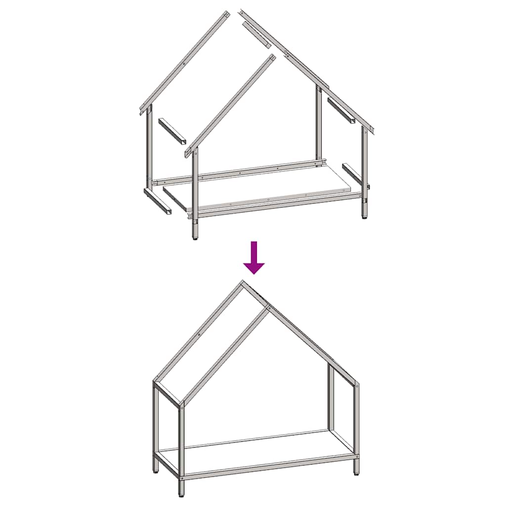 Vedstativ Antrasitt 60X25X60 Cm Kaldvalset Stål