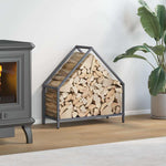 Vedstativ Antrasitt 60X25X60 Cm Kaldvalset Stål