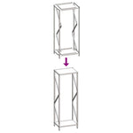 Vedstativ Hvit 34X25X100 Cm Kaldvalset Stål