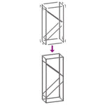 Vedstativ Hvit 40X25X100 Cm Kaldvalset Stål