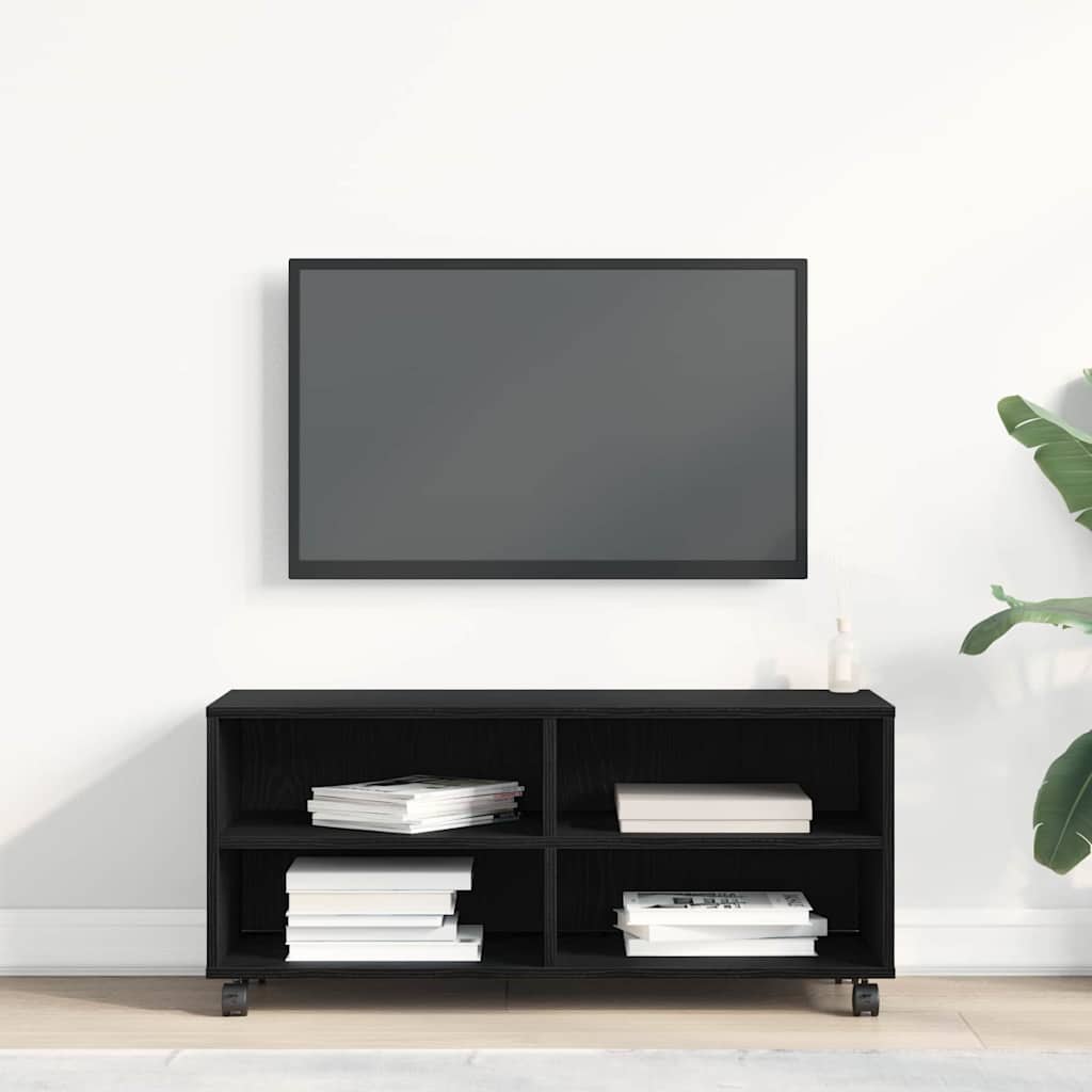 Tv-Skap Svart 90 X 35 X 40.5 Cm Konstruert Tre