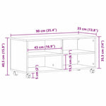 Tv-Skap Svart 90 X 35 X 40.5 Cm Konstruert Tre