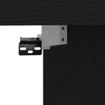 Tv-Skap Veggmontert Svart Eik 152 X 22 X 113 Cm Konstruert Tre