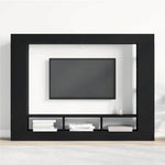 Tv-Skap Veggmontert Svart Eik 152 X 22 X 113 Cm Konstruert Tre