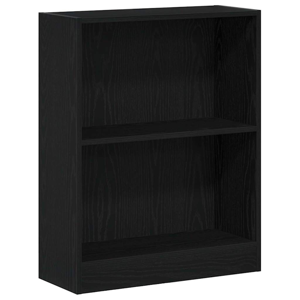 Bokskap Svart Eik 60 X 24 X 76 Cm Konstruert Tre