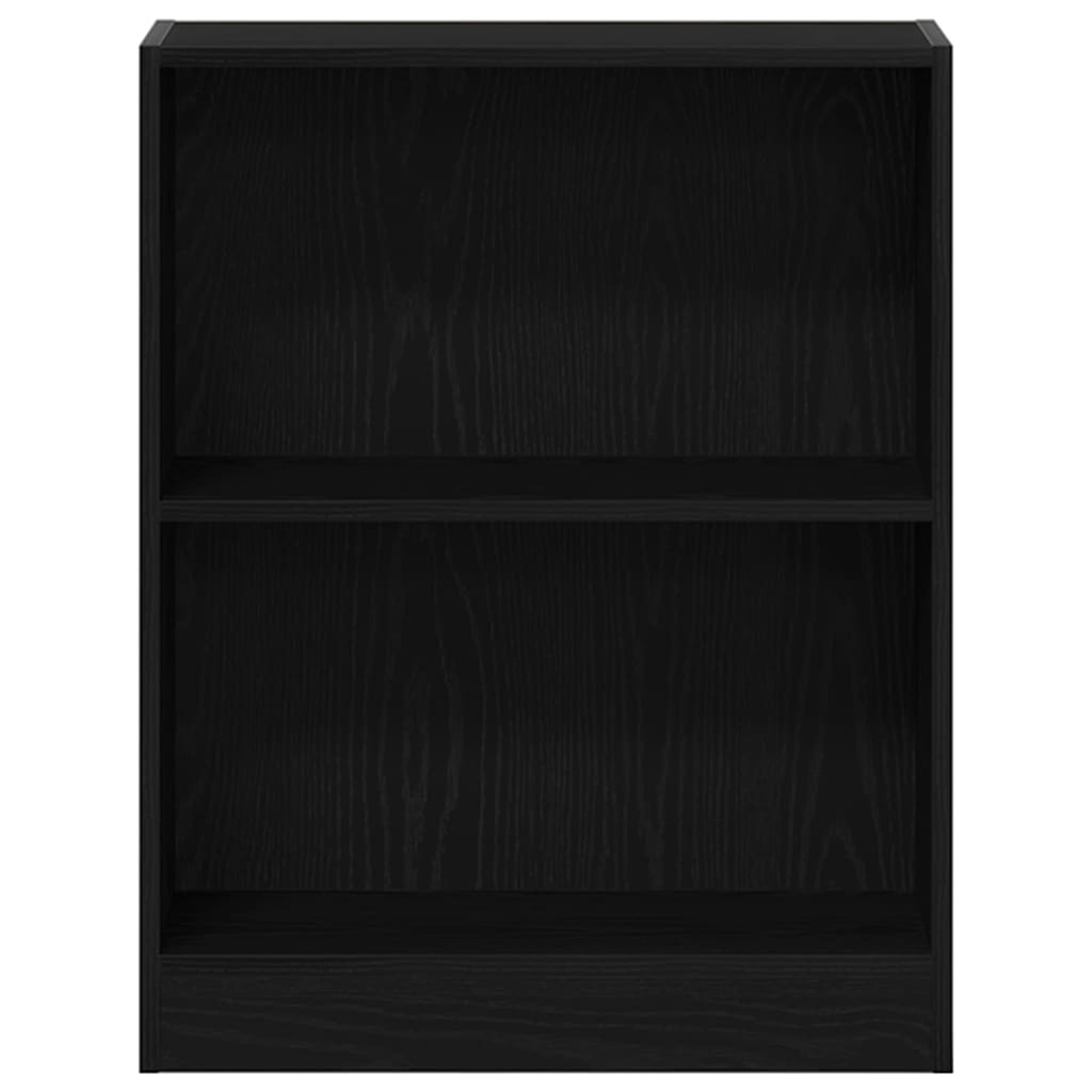 Bokskap Svart Eik 60 X 24 X 76 Cm Konstruert Tre