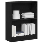 Bokskap Svart Eik 60 X 24 X 76 Cm Konstruert Tre