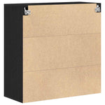 Veggskap Med Hylle Svart Eik 80 X 33 X 80 Cm Konstruert Tre