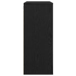 Veggskap Med Hylle Svart Eik 80 X 33 X 80 Cm Konstruert Tre