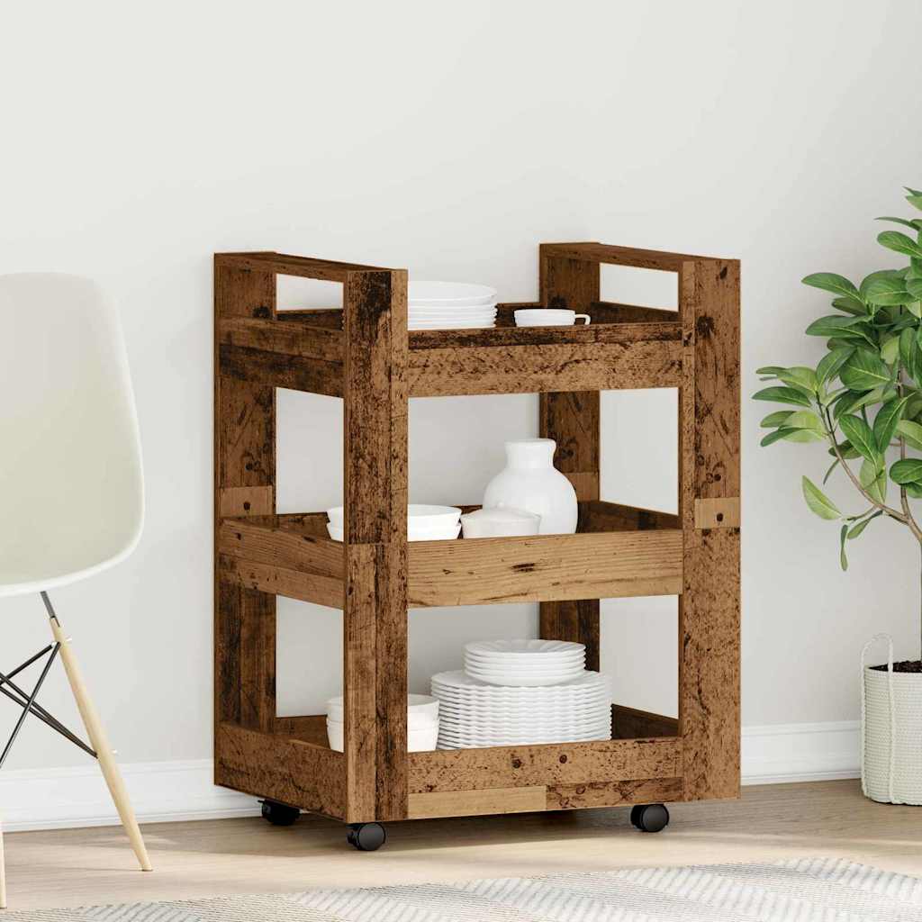 Kjøkkenvogn Gammelt Tre 60 X 45 X 80 Cm Konstruert Tre