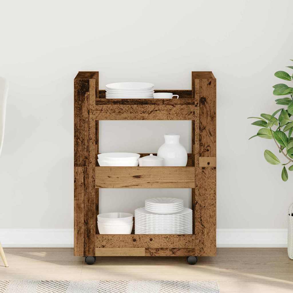 Kjøkkenvogn Gammelt Tre 60 X 45 X 80 Cm Konstruert Tre