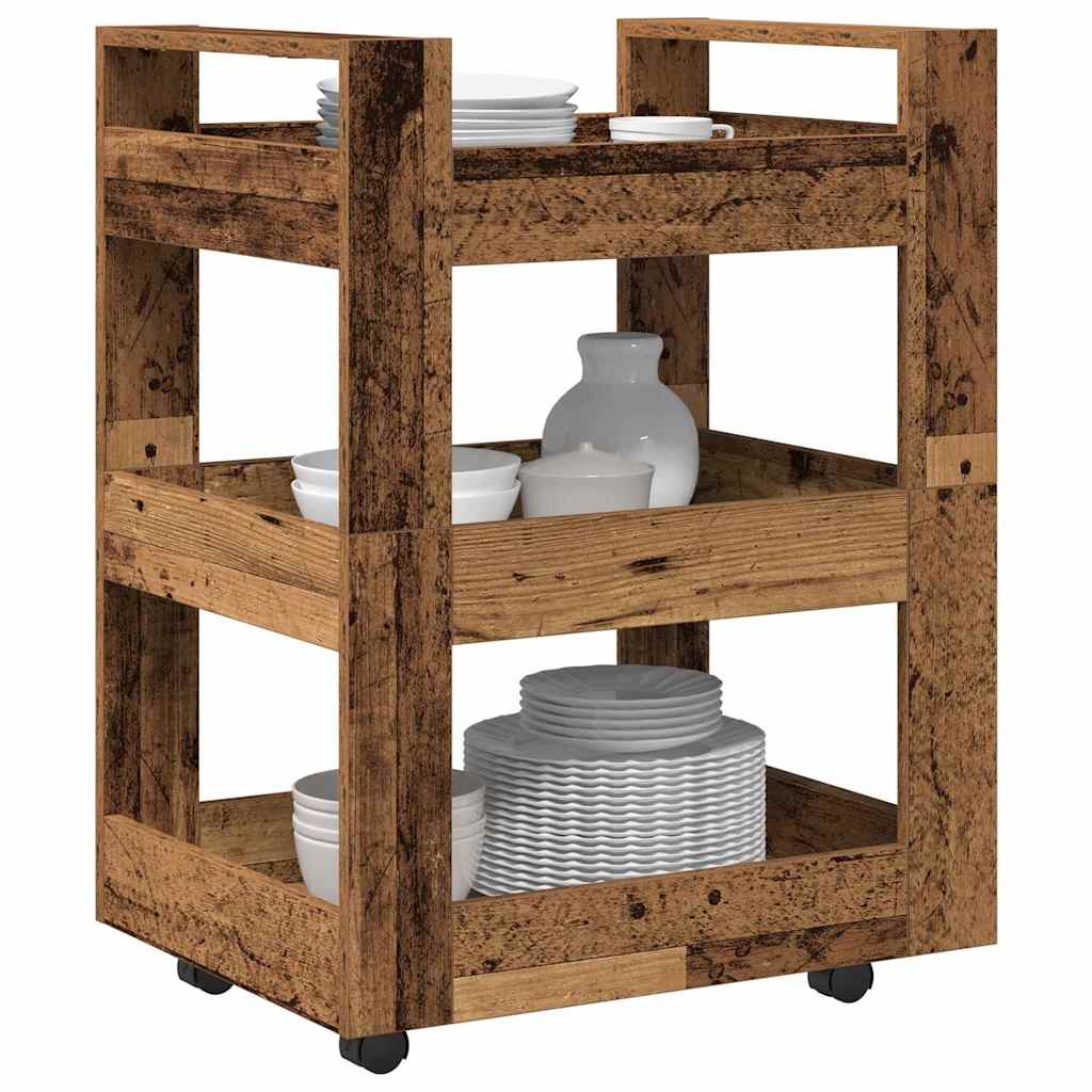 Kjøkkenvogn Gammelt Tre 60 X 45 X 80 Cm Konstruert Tre