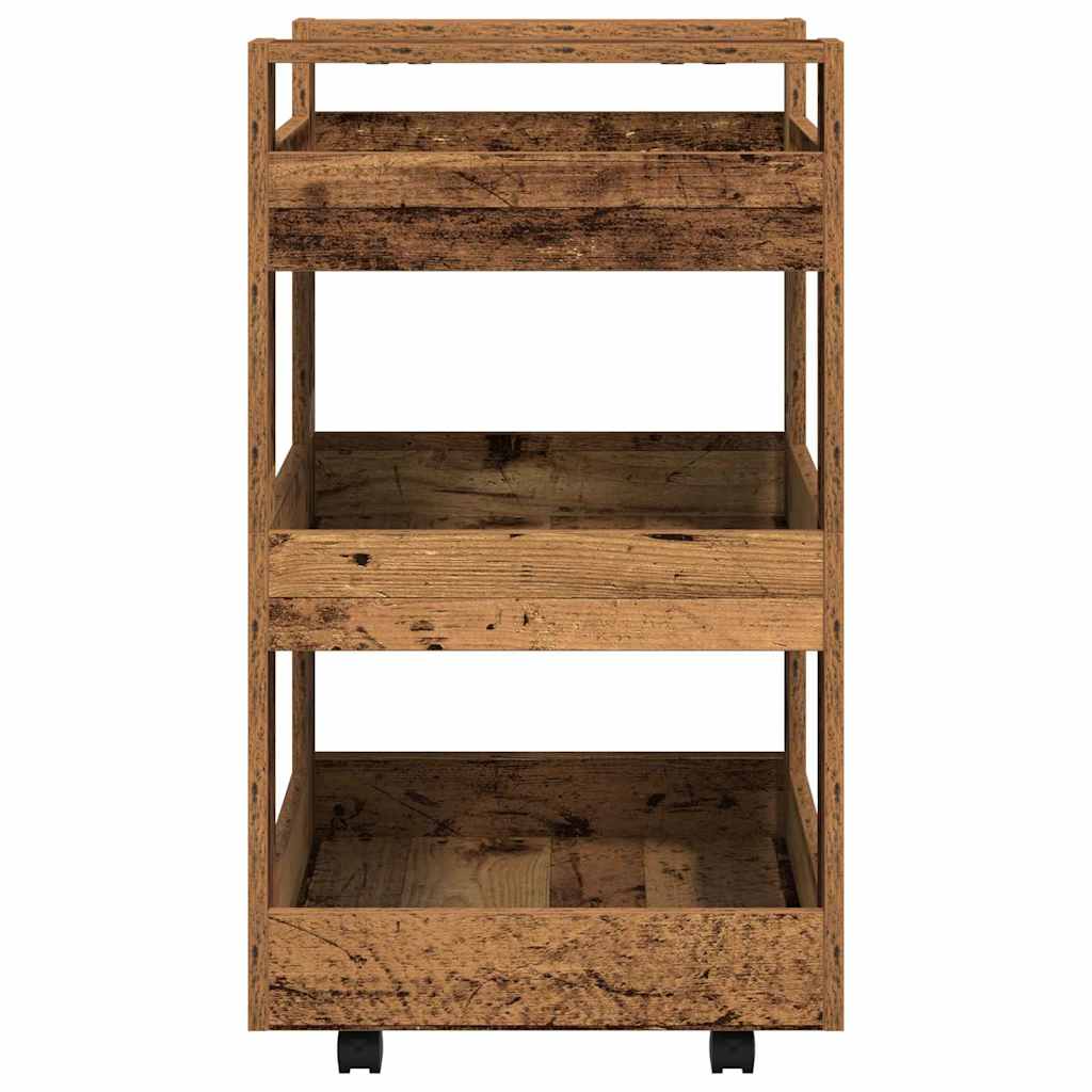 Kjøkkenvogn Gammelt Tre 60 X 45 X 80 Cm Konstruert Tre