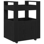Kjøkkenvogn Svart Eik 60 X 45 X 80 Cm Konstruert Tre