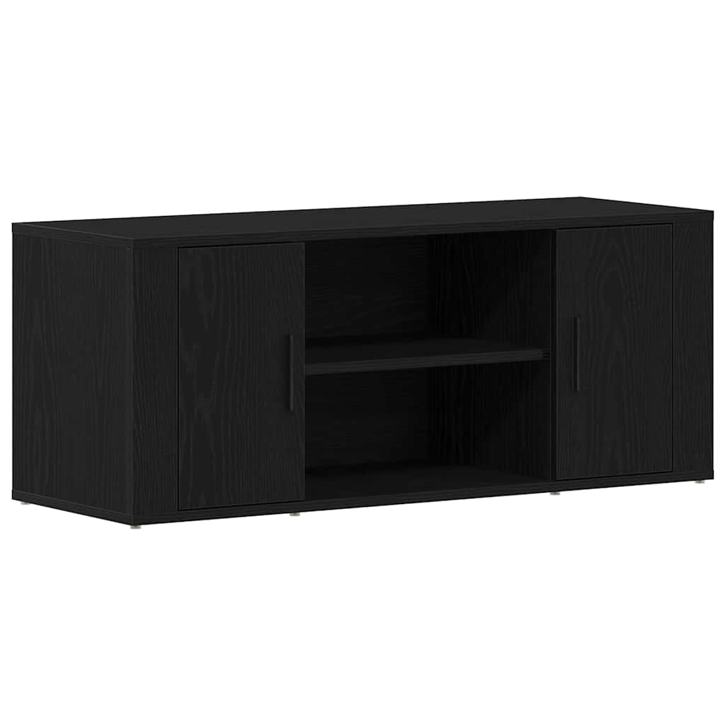 Tv-Skap Svart Eik 100 X 35 X 40 Cm Konstruert Tre