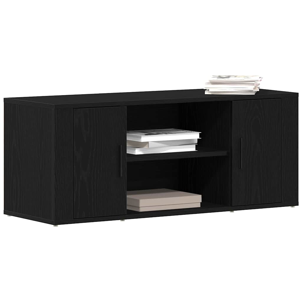 Tv-Skap Svart Eik 100 X 35 X 40 Cm Konstruert Tre