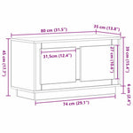Tv-Skap Artisan Eik 80 X 35 X 45 Cm Konstruert Tre