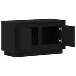 Tv-Skap Svart Eik 80 X 35 X 45 Cm Konstruert Tre