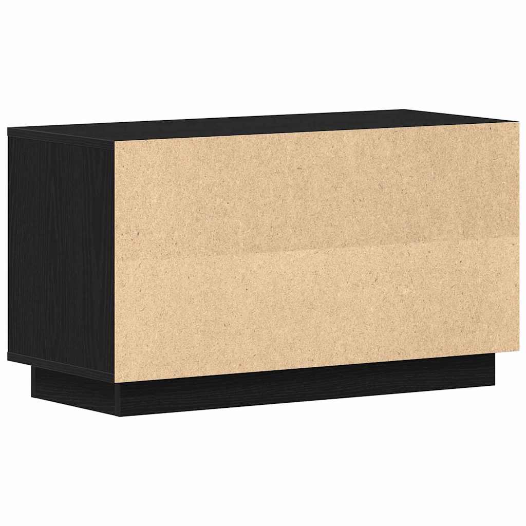 Tv-Skap Svart Eik 80 X 35 X 45 Cm Konstruert Tre
