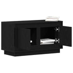 Tv-Skap Svart Eik 80 X 35 X 45 Cm Konstruert Tre