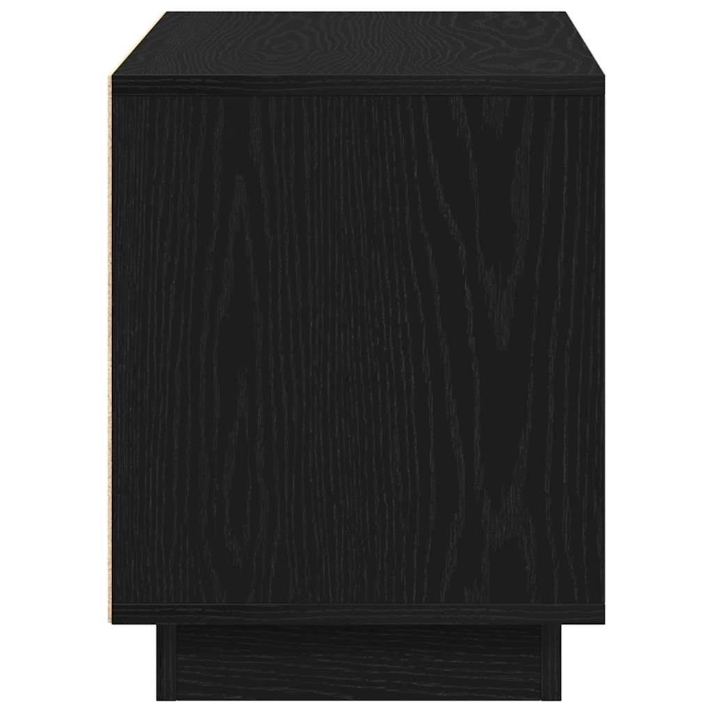Tv-Skap Svart Eik 80 X 35 X 45 Cm Konstruert Tre