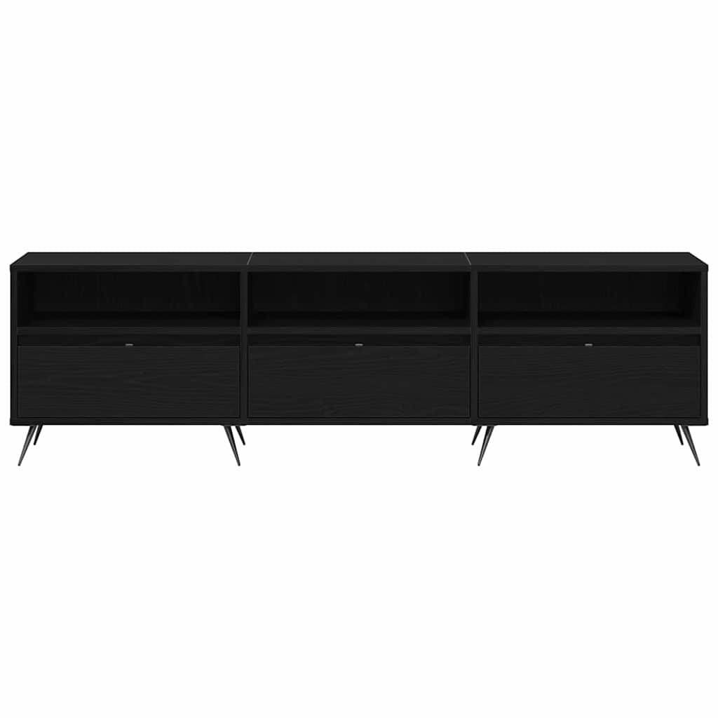 Tv-Skap Svart Eik 150 X 30 X 44,5 Cm Konstruert Tre