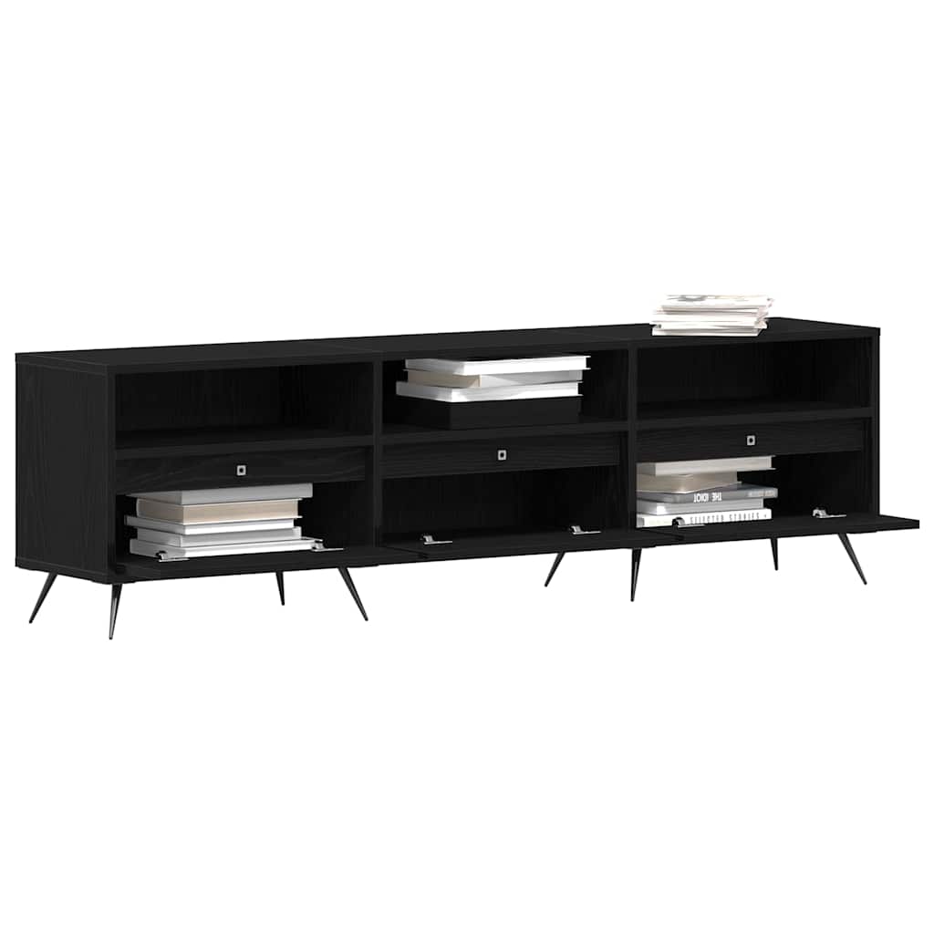 Tv-Skap Svart Eik 150 X 30 X 44,5 Cm Konstruert Tre