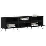Tv-Skap Svart Eik 150 X 30 X 44,5 Cm Konstruert Tre