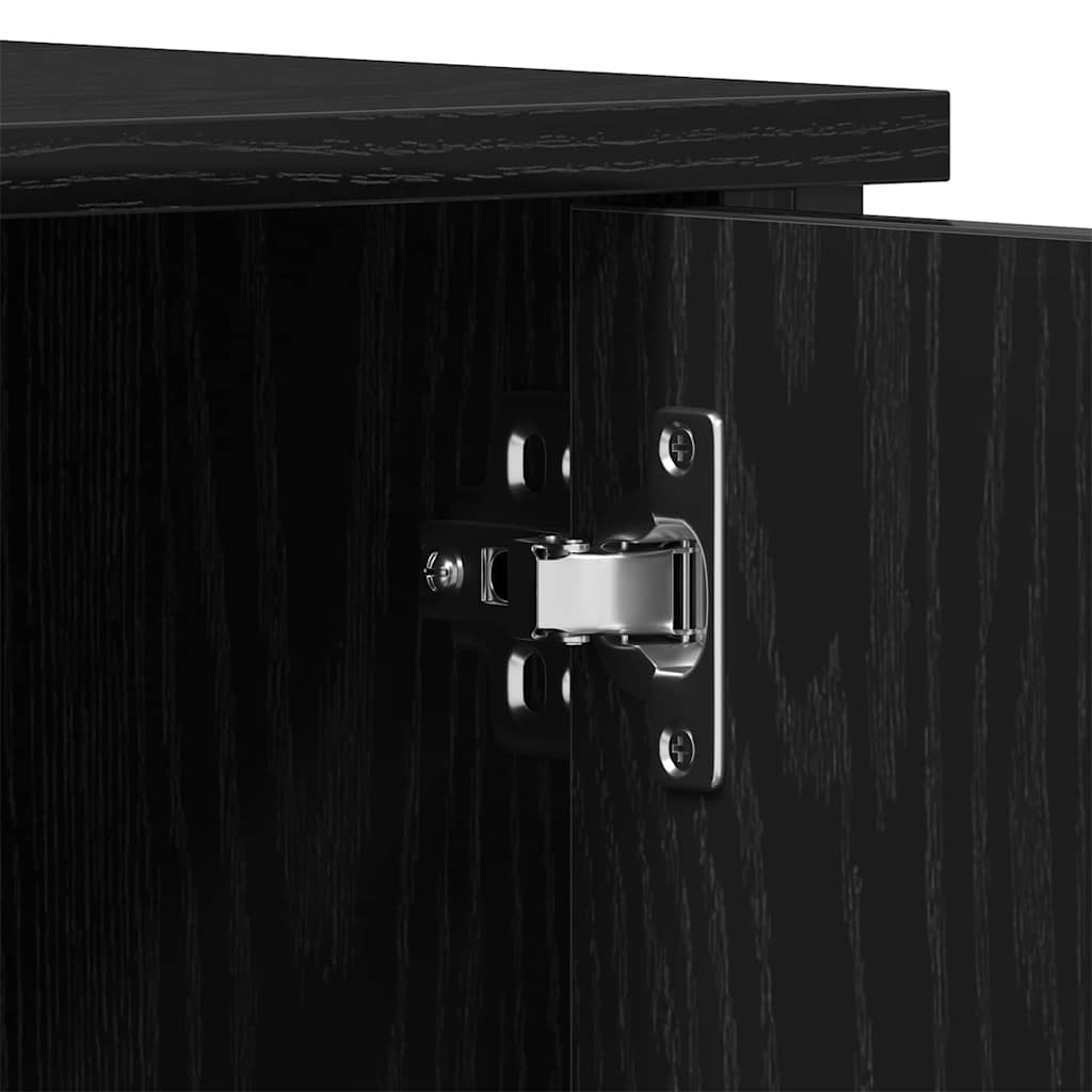 Tv-Skap Svart Eik 100 X 40 X 50 Cm Konstruert Tre