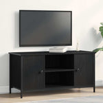 Tv-Skap Svart Eik 100 X 40 X 50 Cm Konstruert Tre