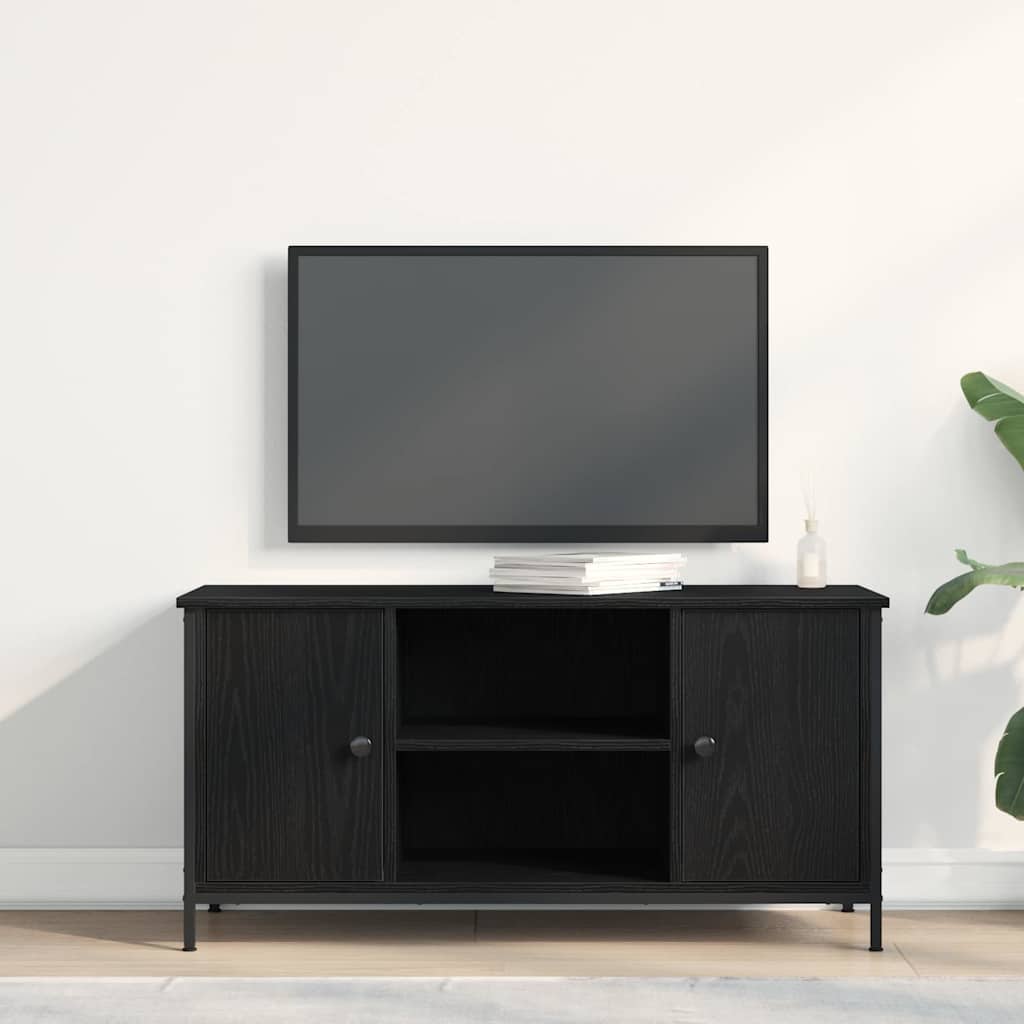 Tv-Skap Svart Eik 100 X 40 X 50 Cm Konstruert Tre