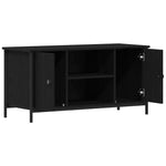 Tv-Skap Svart Eik 100 X 40 X 50 Cm Konstruert Tre