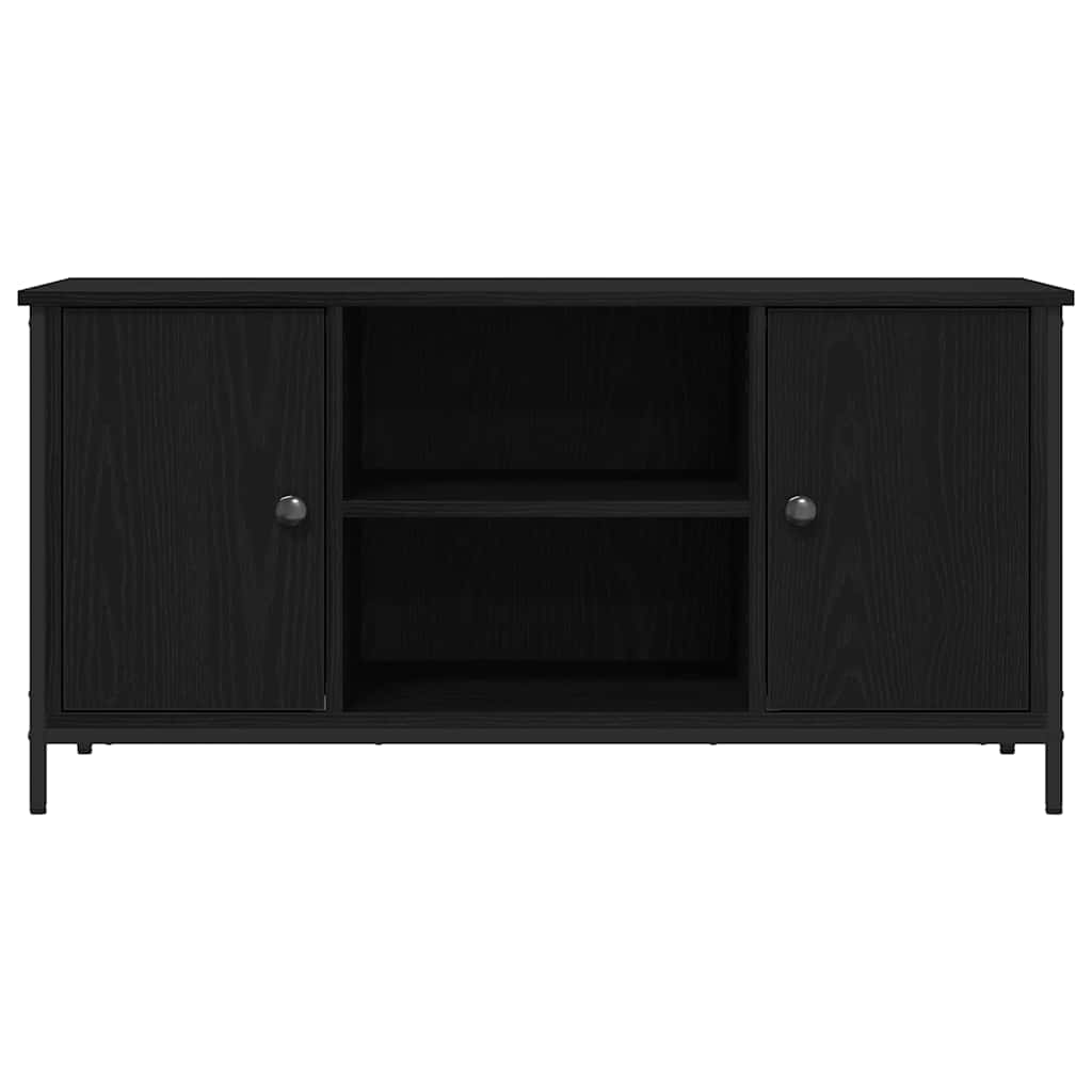 Tv-Skap Svart Eik 100 X 40 X 50 Cm Konstruert Tre
