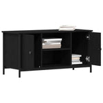 Tv-Skap Svart Eik 100 X 40 X 50 Cm Konstruert Tre