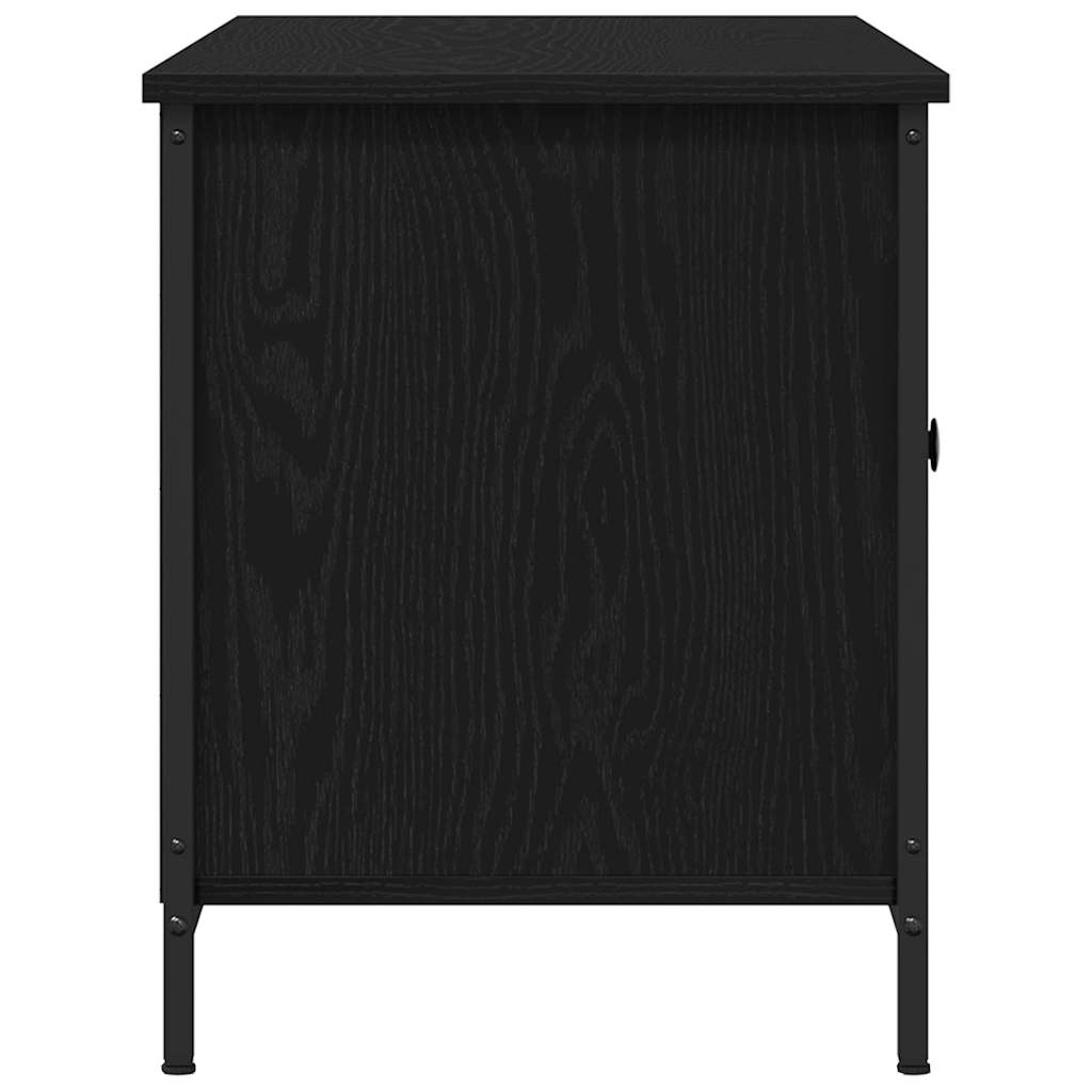 Tv-Skap Svart Eik 100 X 40 X 50 Cm Konstruert Tre