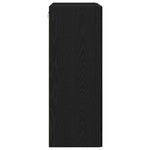 Veggskap Veggmontert Svart Eik 69,5 X 34 X 90 Cm Konstruert Tre