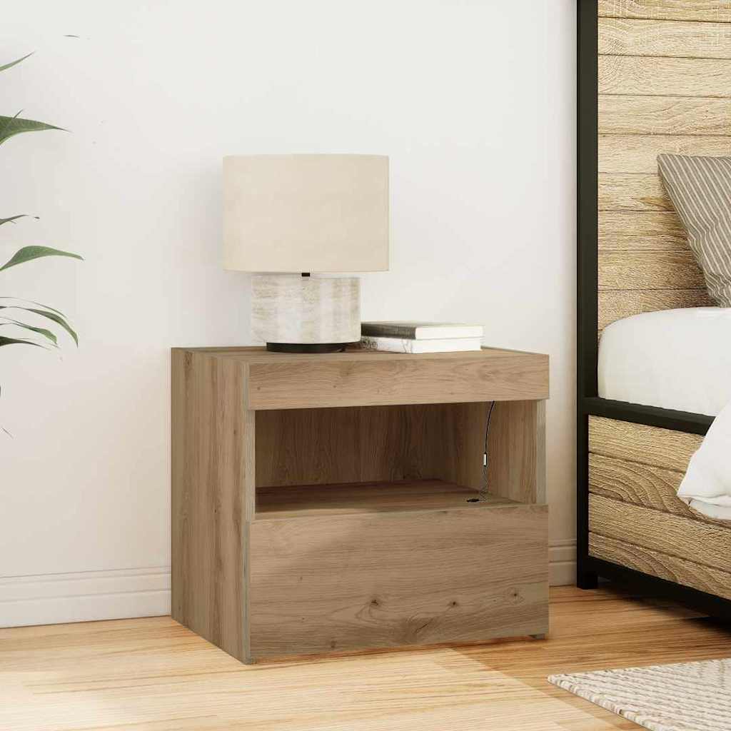 Nattbordskap Artisan Eik 50 X 40 X 45 Cm Konstruert Tre