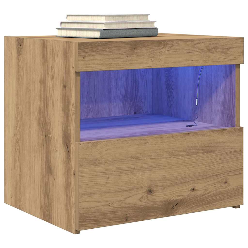 Nattbordskap Artisan Eik 50 X 40 X 45 Cm Konstruert Tre