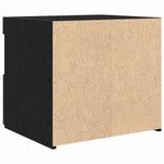 Nattbordskap Med Skuff Svart Eik 50 X 40 X 45 Cm Konstruert Tre