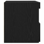 Nattbordskap Med Skuff Svart Eik 50 X 40 X 45 Cm Konstruert Tre