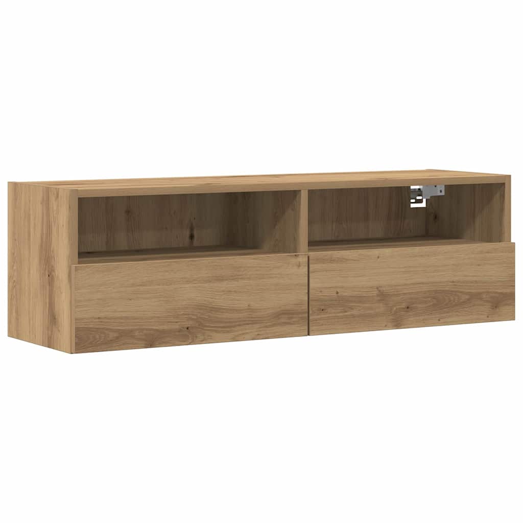 Tv Veggskap Artisan Eik 100 X 30 X 30 Cm Konstruert Tre
