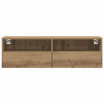 Tv Veggskap Artisan Eik 100 X 30 X 30 Cm Konstruert Tre