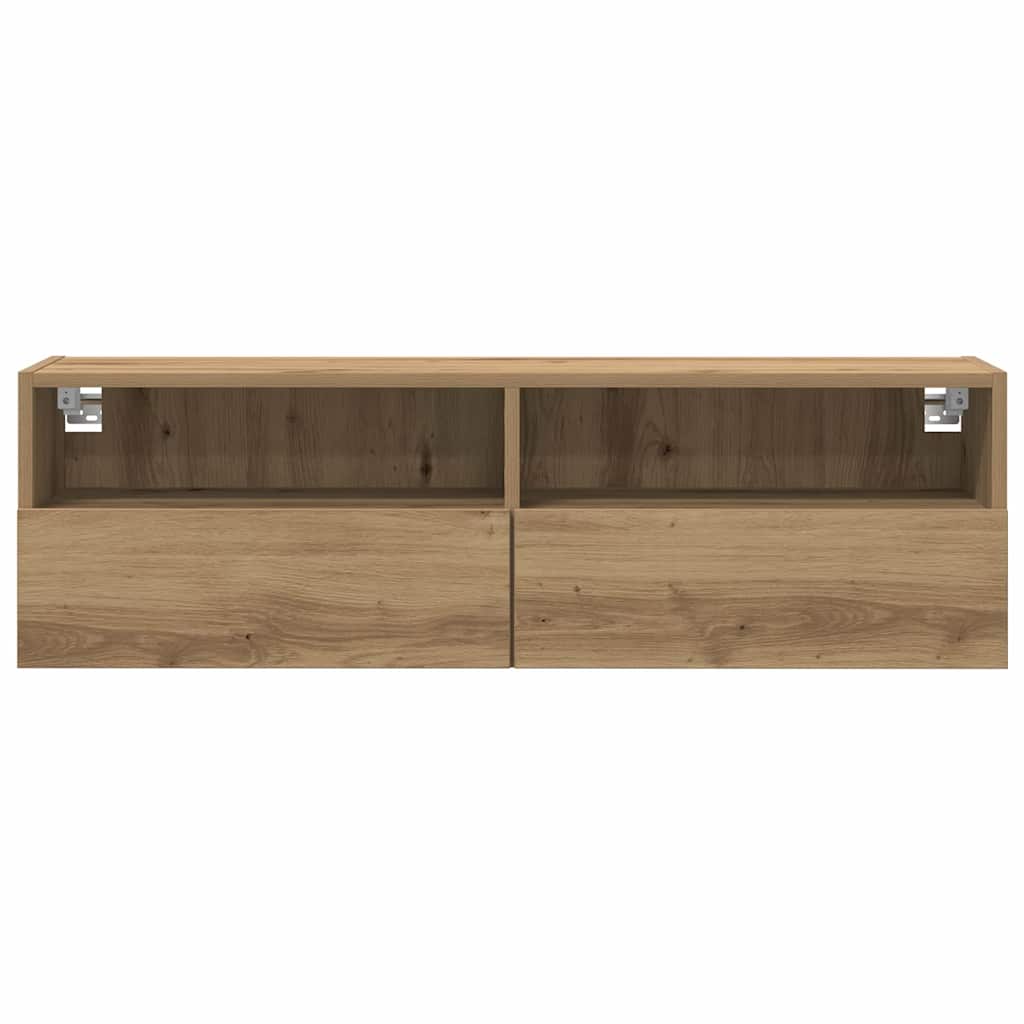Tv Veggskap Artisan Eik 100 X 30 X 30 Cm Konstruert Tre