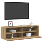 Tv Veggskap Artisan Eik 100 X 30 X 30 Cm Konstruert Tre