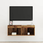 Tv-Benksett Gammelt Tre 80 X 30 X 30 Cm Konstruert Tre
