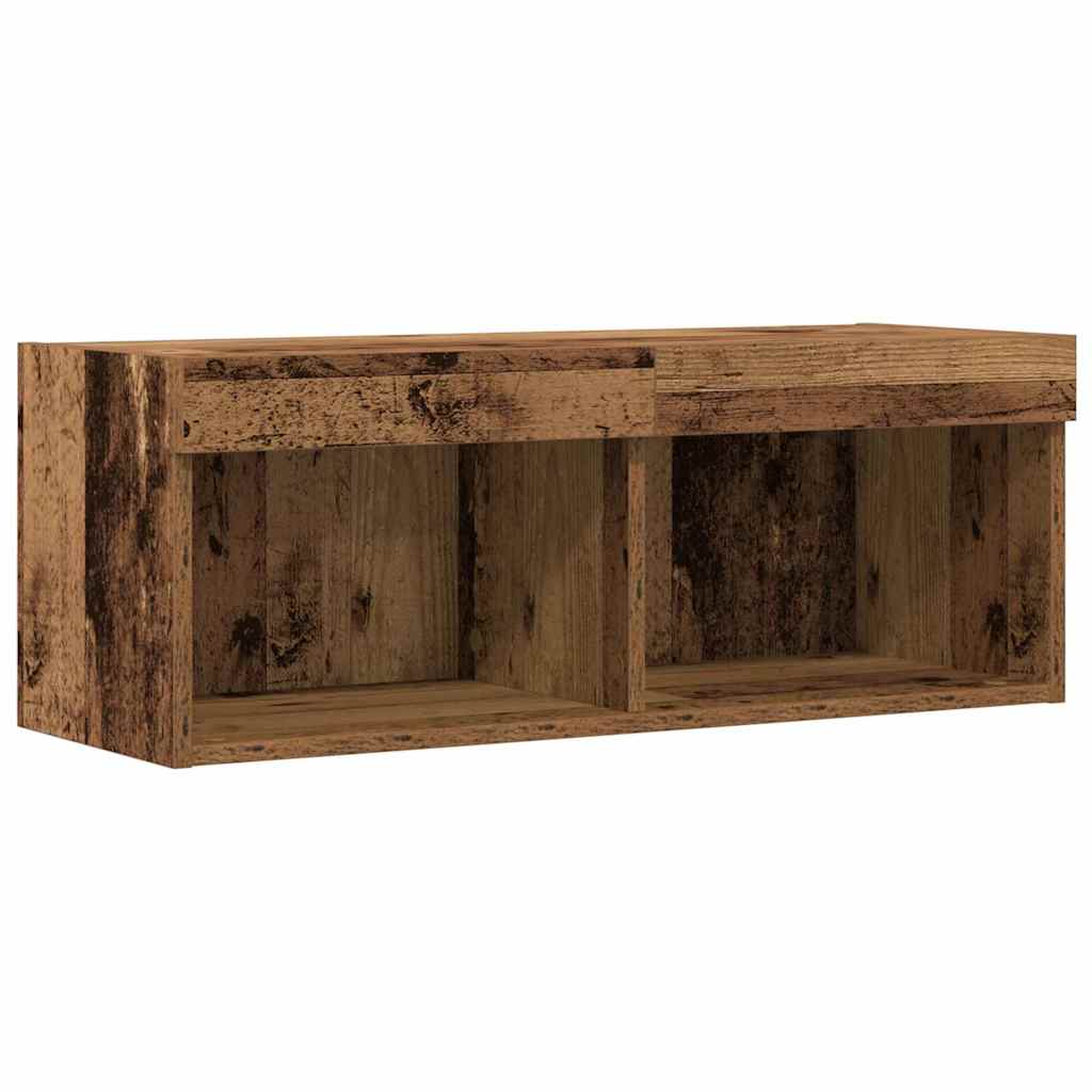 Tv-Benksett Gammelt Tre 80 X 30 X 30 Cm Konstruert Tre