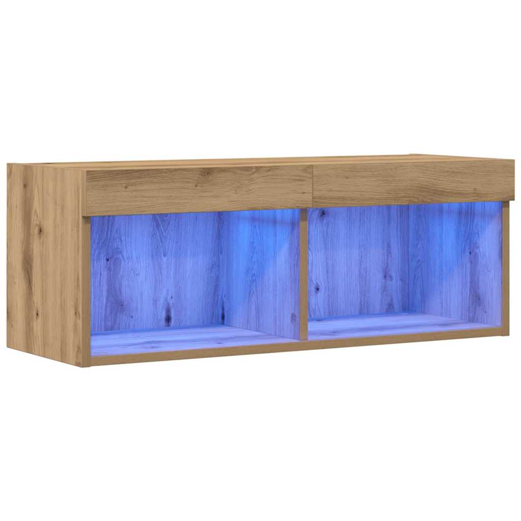 Tv-Benksett Artisan Eik 80 X 30 X 30 Cm Konstruert Tre