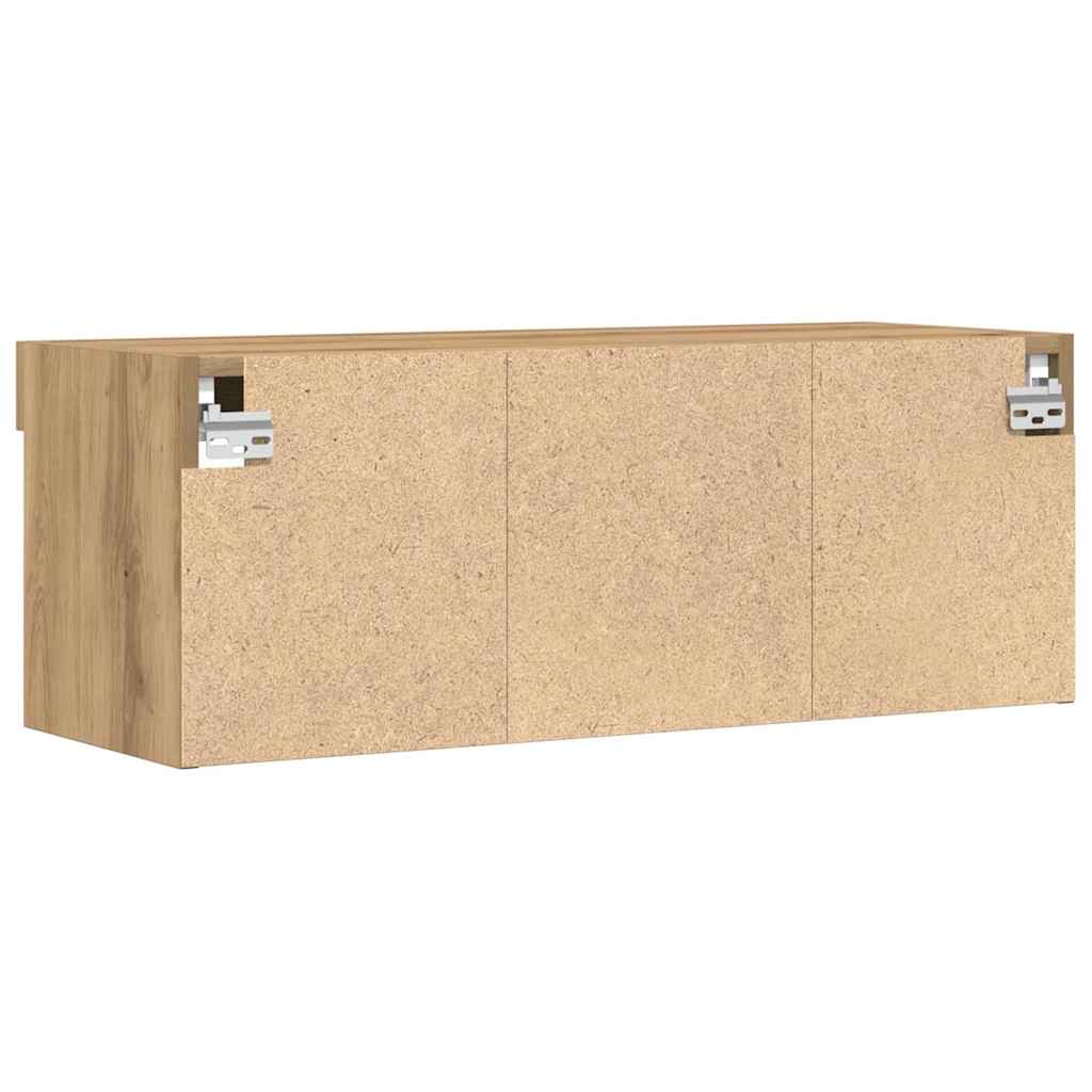Tv-Benksett Artisan Eik 80 X 30 X 30 Cm Konstruert Tre