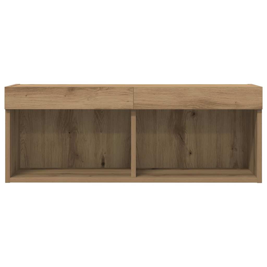 Tv-Benksett Artisan Eik 80 X 30 X 30 Cm Konstruert Tre